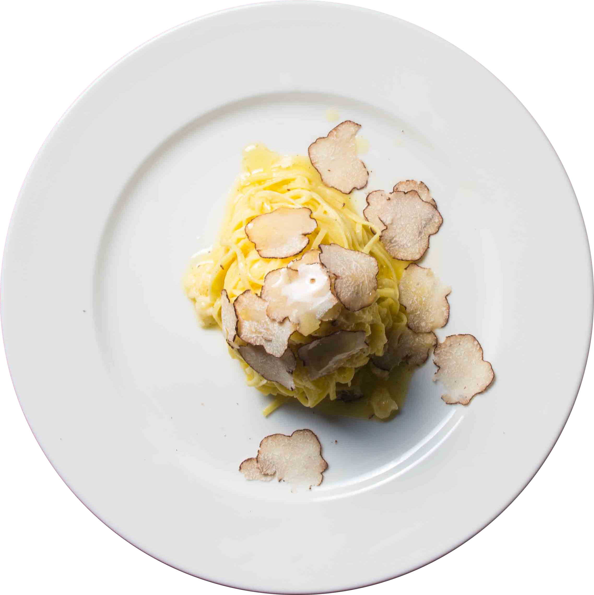 trattoria zucchero düsseldorf - tagliolini mit truffel in parmesanlaib